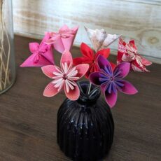 bouquet de fleurs en origami